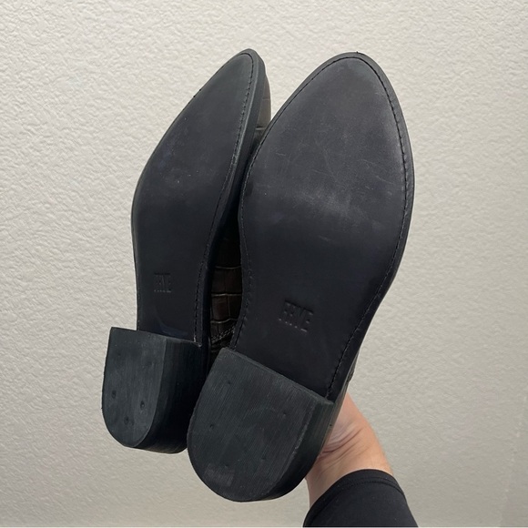 Frye Billy Shootie Rosemary Green Western Ankle Boots 7 - Picture 3 of 7